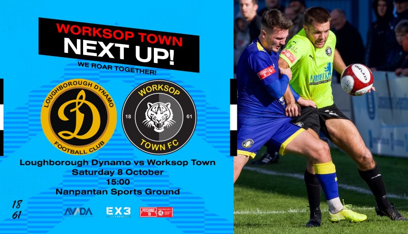 Worksop Town FC NEXT UP Loughborough Dynamo A 08 10 22 Isuzu FA 